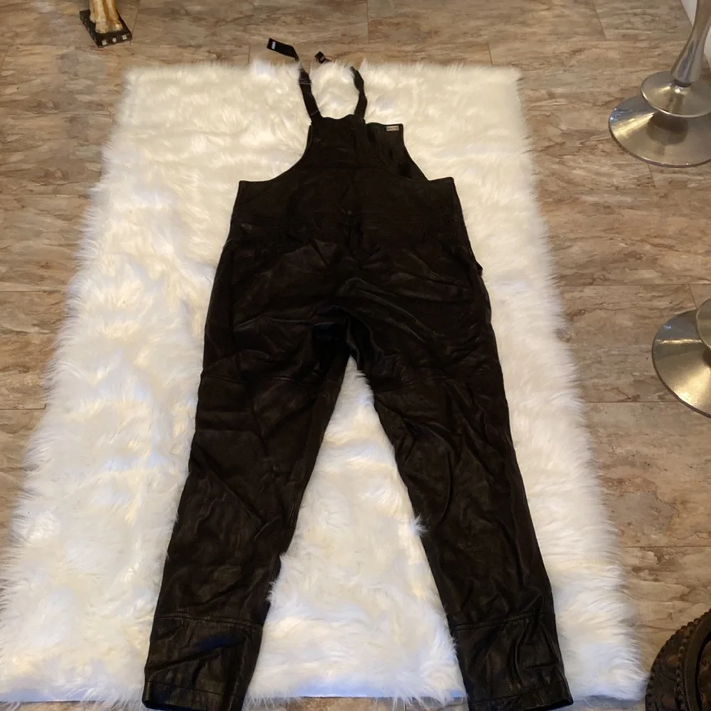 BLACK LEATHER JUMPER - Picture 2 of 2